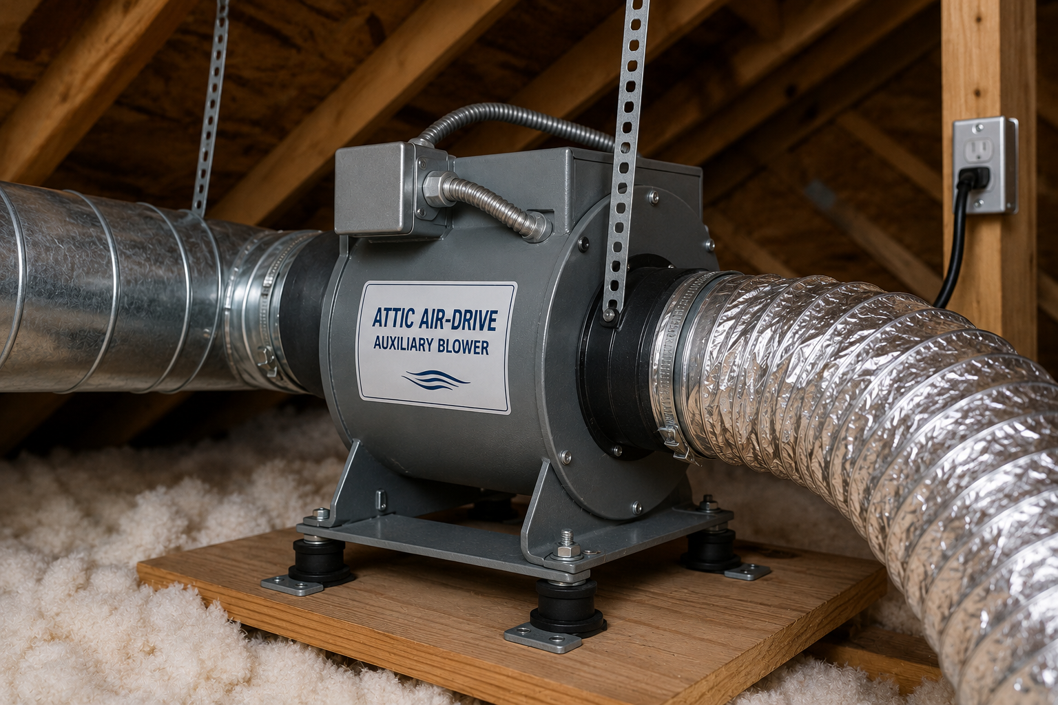 Professional Attic Air-Drive Auxiliary Blower Integration in Friendswood TX