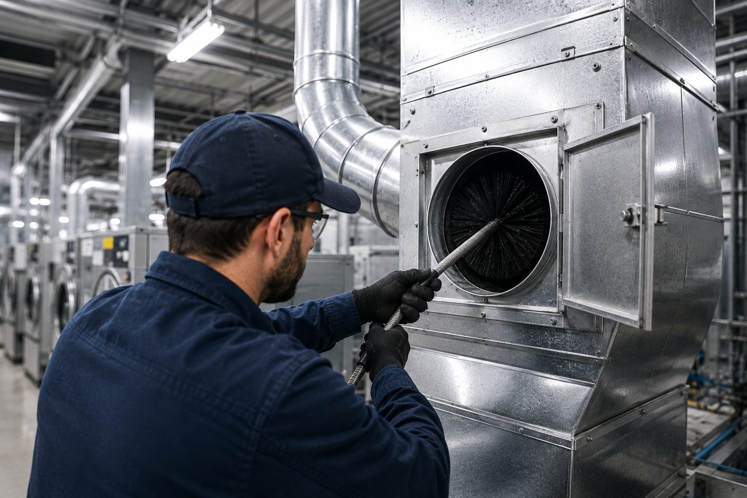 Industrial-grade airflow restoration for commercial dryer vent systems in Friendswood TX