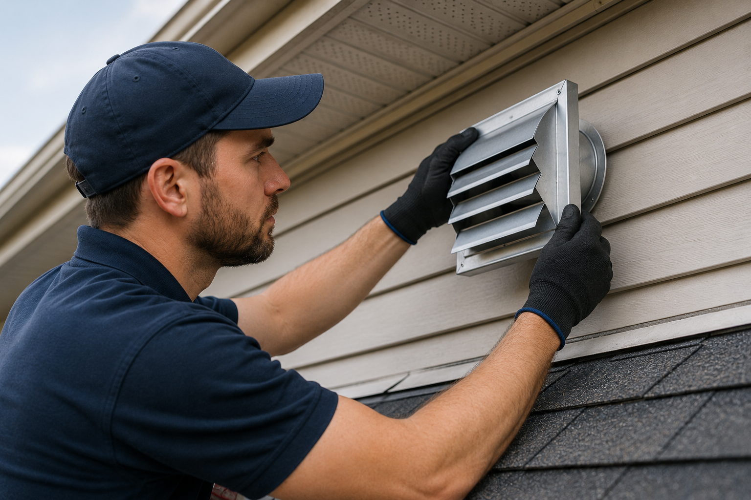 Professional Wall and Roof Dryer Vent Termination Outlet Restoration in Friendswood TX